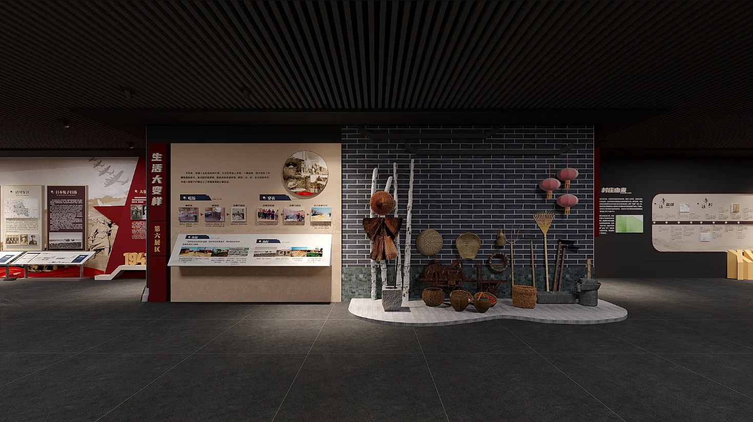 廣東振興鄉村展館設計、廣東振興鄉村村史館設計、廣東振興鄉村文化館、廣東民俗文化館設計（三）
